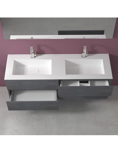 mobile evo54  cm160 doppio lavabo hiden progettobagno interno